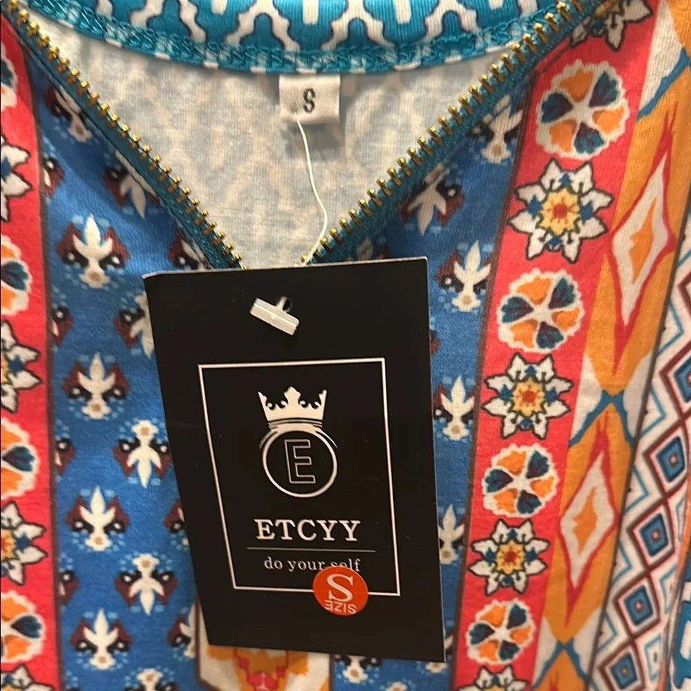 Colorful Patterned Dress - Picture 2 of 2